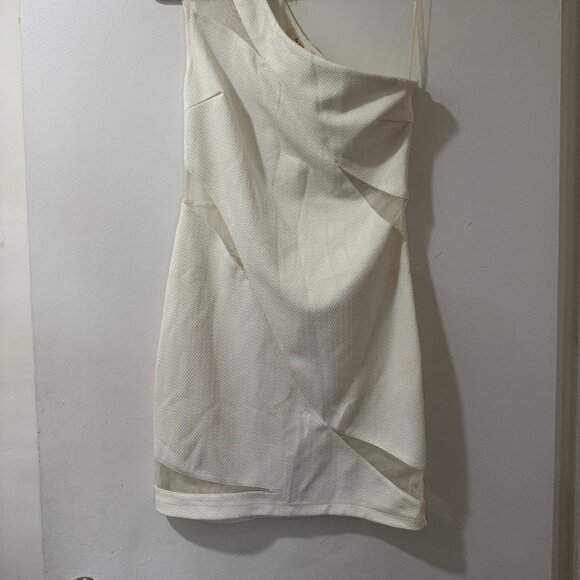 🤍 Zio New York One-Shoulder White Mini Dress – Size M - Picture 2 of 7